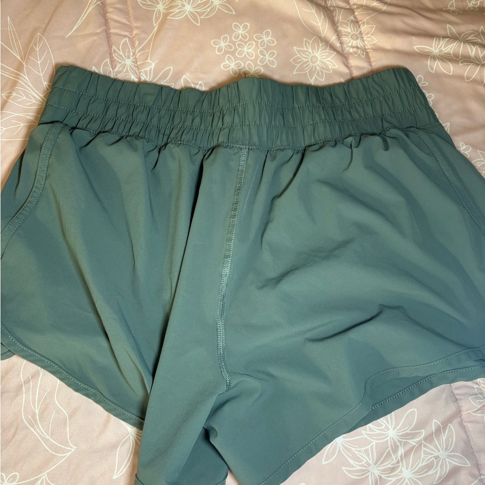 Member mark Women’s High-Rise Athletic Shorts in green - Picture 3 of 3